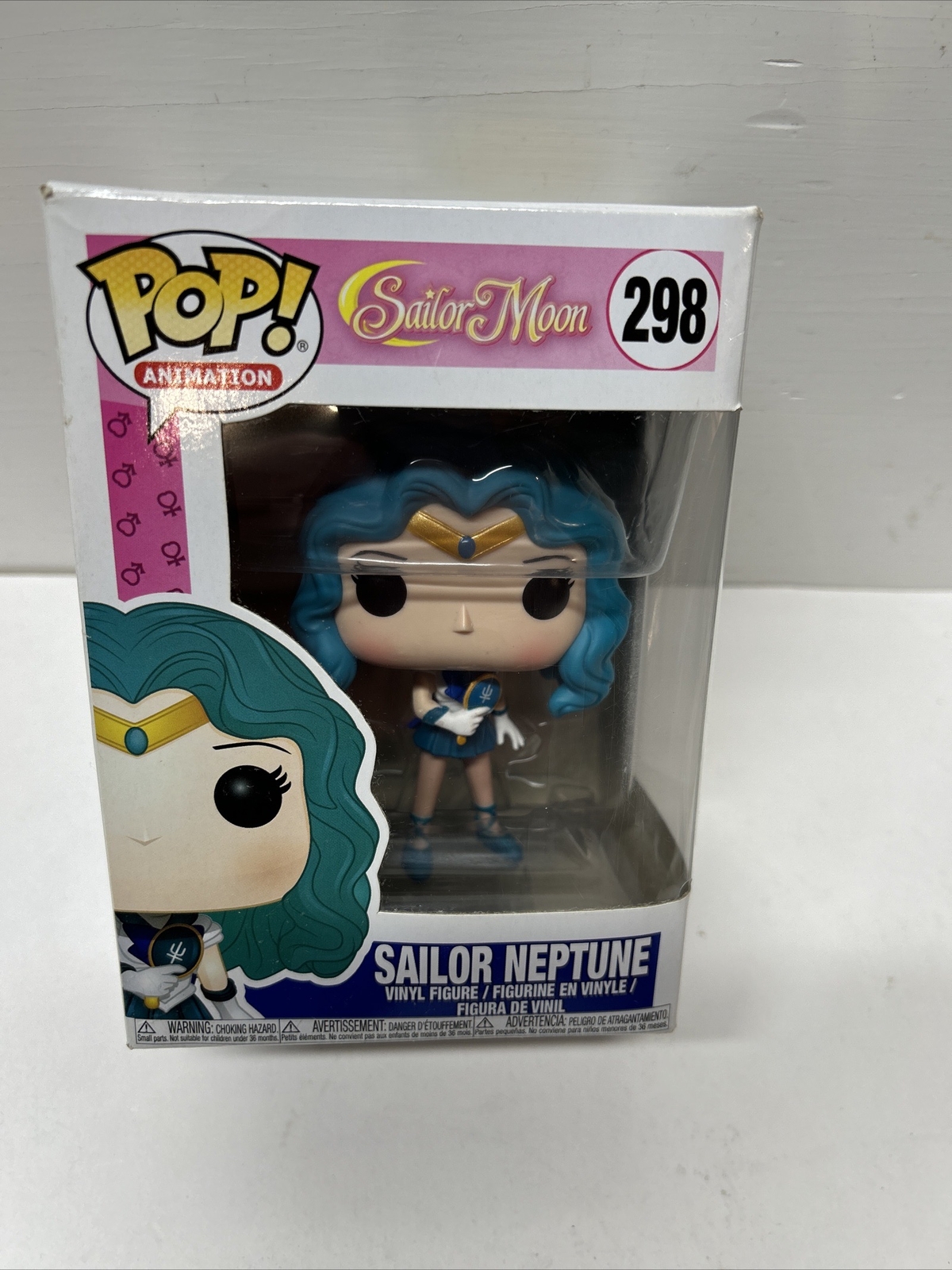 Funko Pop! Figura De Vinilo Sailor Moon: Sailor Neptune #298 En Caja Abovedada/Retirada