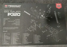 Tekmat Armorers Bench Mat 11''x17'' Sigarms P320 Black: 17-SIGP320
