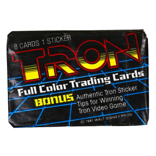 Vintage 1981 Donruss Disney Tron Wax Pack ONE PACK Trading Cards Classic Arcade - Picture 1 of 2