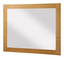 Solid Oak Wall Mirror Large Rectangle Light Oak
