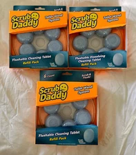 3) Scrub Daddy Flushable Cleaning Tablets Refill Packs For Wand System