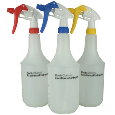 Koch Chemie 1L Zylinderflasche mit DFT-Canyon Sprayer gelb,blau,rot  