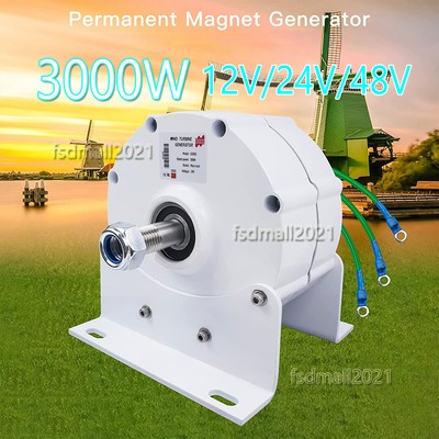 3KW Permanent Magnet Generator 12/24/48V Synchronous Gearless Magnet Alternator