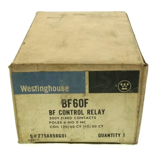 BF60F Westinghouse BF Control Relay, 120V60Hz/110V50Hz Coil, 6NO - Picture 8 of 8
