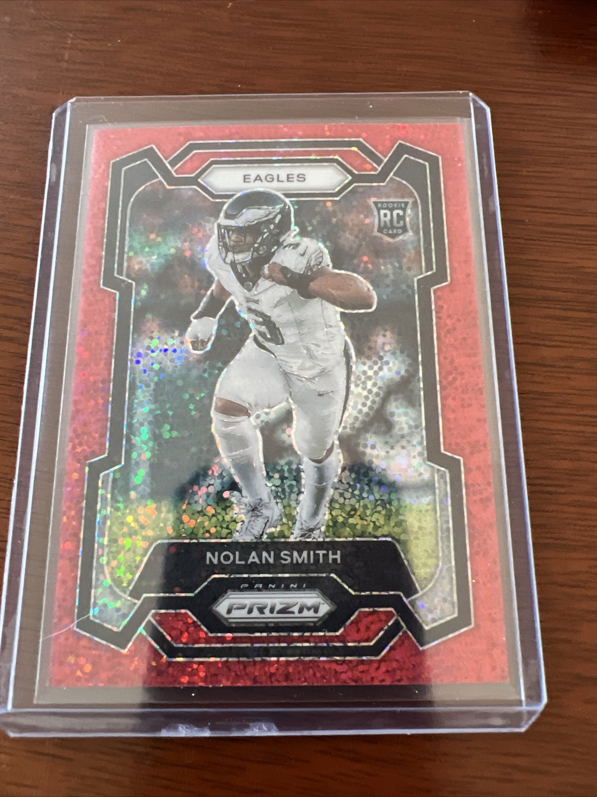 NOLAN SMITH - 2023 Panini Prizm Football Red Sparkle Rookie #382
