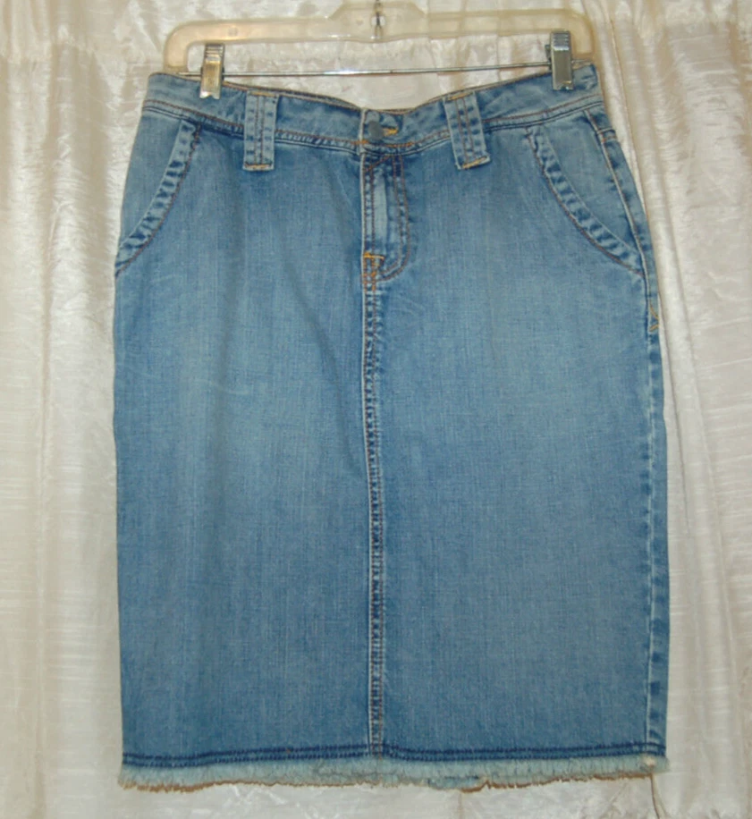 Seven 7 Premium Denim Skirt Womens Size 27 Pencil Straight
