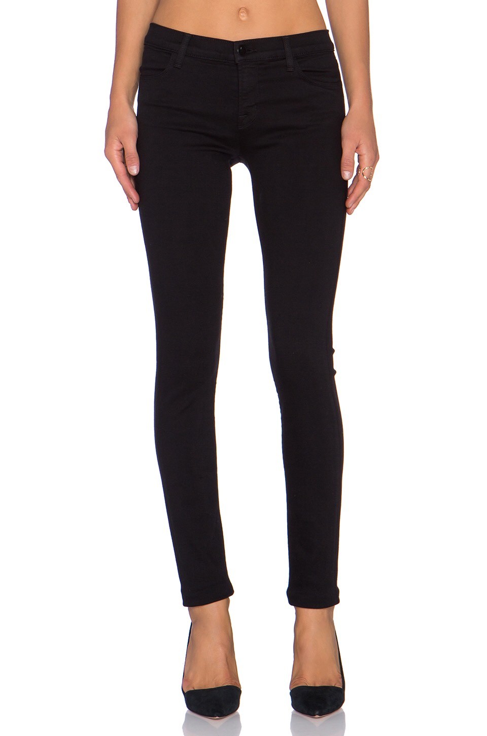 J Brand 620 Black Mid Rise Skinny Jeans Size 26