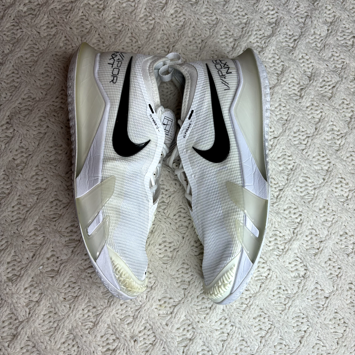 Nike React Vapor NXT HC White Black Men\'s Tennis Shoes Size 10.5 CV0724-101 Nike React Vapor NXT HC Tennis Shoe White Black Wimbledon  main image 2