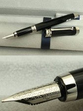 Penna stilografica Montegrappa "NEROUNO", nuova con scatola: oro bianco 18 k/M, nero, prezzo consigliato 715 $