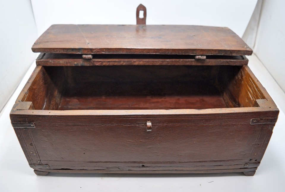 Antique Wooden Big Storage Chest Box Original Old Hand Crafted eBay