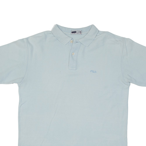 FILA Polo Shirt Blue Short Sleeve Mens M - Picture 2 of 6