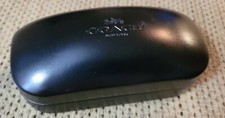 Black Leather Coach Clamshell Glasses Case Hard Case