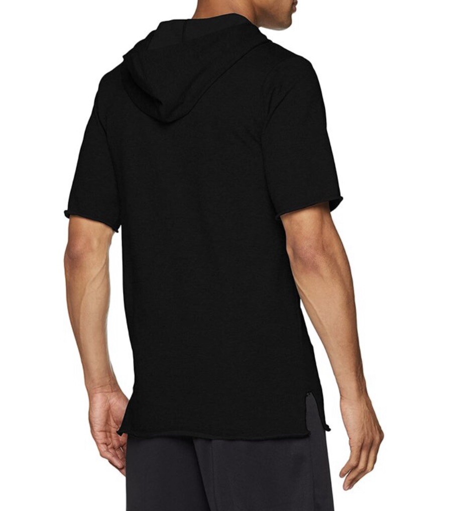 Jordan City of Flight short sleeve hoodie Black size L 911317-010