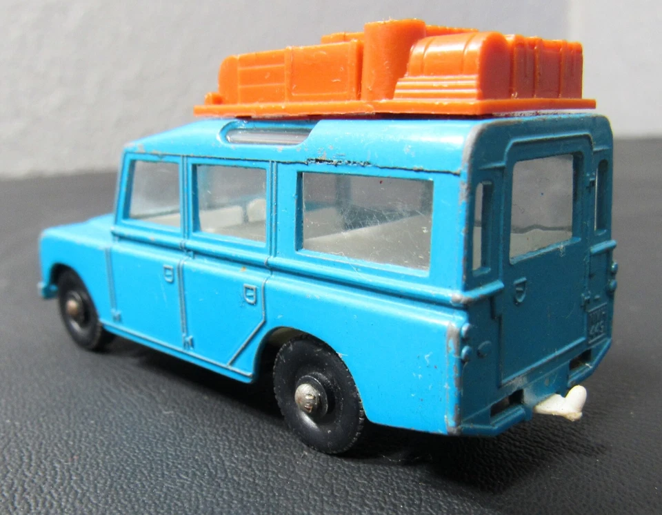 1965 Matchbox #12 Safari Land Rover Blue w/Original Box Lesney Made in England - Image 4 of 4