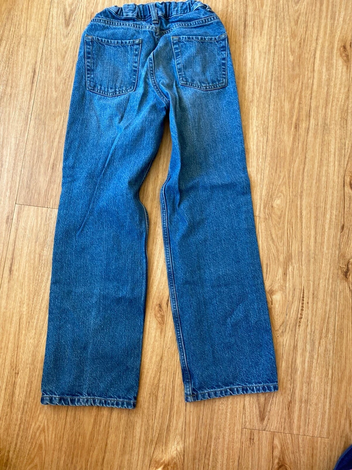 Lands’ End Boys Size 12 Iron Knee Relaxes Fit Blue Jeans Adjustable Waist - Image 4 of 4