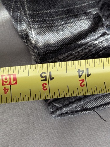 Free People Flannel Cargo Pants Women's Sz 2 Button Fly Plaid Black White - Picture 8 of 10