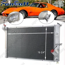 3-Row Aluminum Radiator For 1973-1976 Chevy Corvette C3 V8 5.7L 7.4L 1974 1975