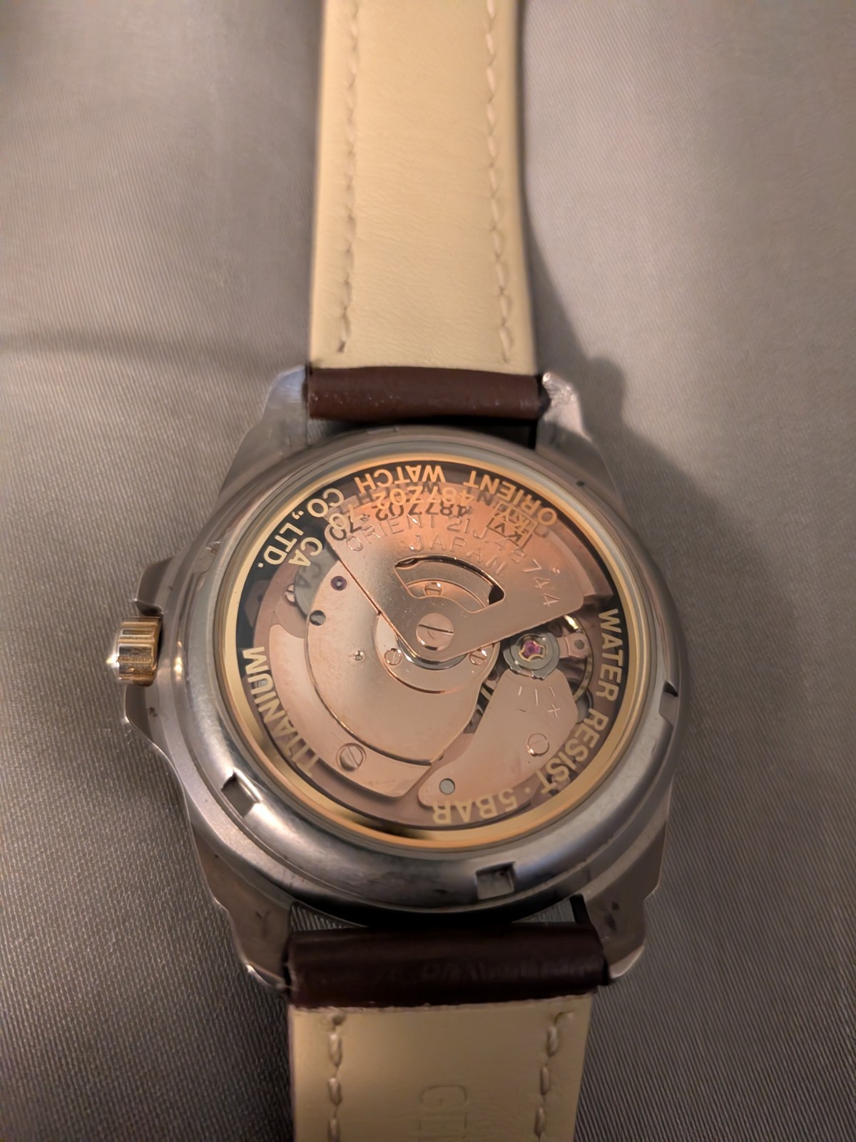 ORIENT  Automatic Titanium Watch Gold dial (Model… - image 4