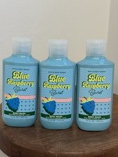 3 Bath Body Works BLUE RASPBERRY BURST Body Wash Shower Gel 10oz SET/LOT of 3