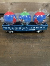 MTH O Rail King Ready to Run Christmas Express Blue Ornament Car New
