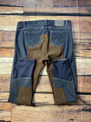 Horze Crescendo Equestrian Full Seat Riding Breeches Jeans Size Large 