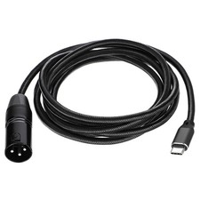 USB Type C to XLR Cable, 6.6 FT USB C to XLR Male Converter Adapter Cable Bla...