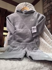New Balance Kids Light Gray Hoodie Set