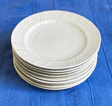 9 x Teller KPM Berlin Neuosier 1. & 2. Wahl wei&szlig; 17,5 cm