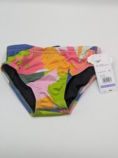 Speedo Boys Youth Size 26 Vibe Collection Brief Eco Endurance Swim Suit Tropics