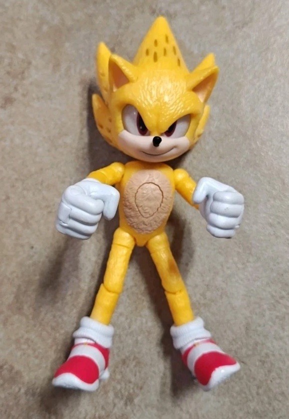 Sonic the Hedgehog 3 Movie 5inch Light-Up Super Sonic Figure Jakks