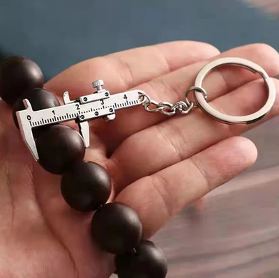1pc Mini Vernier Caliper Car Keychain Portable Measuring Tool 0 40mm - NEW