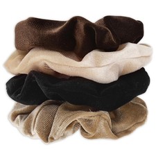 4PCS Velvet Jumbo Hair Scrunchies for Women Girls Thick Thin Curly Hair