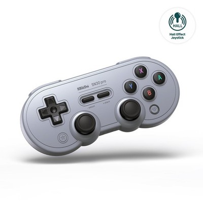 8BitDo SN30 Pro Bluetooth Controller, Hall Effect Joystick Gray Edition 