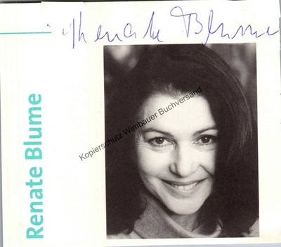 Original autograph Renate Blume // autograph signed signed signee Blume, Rena