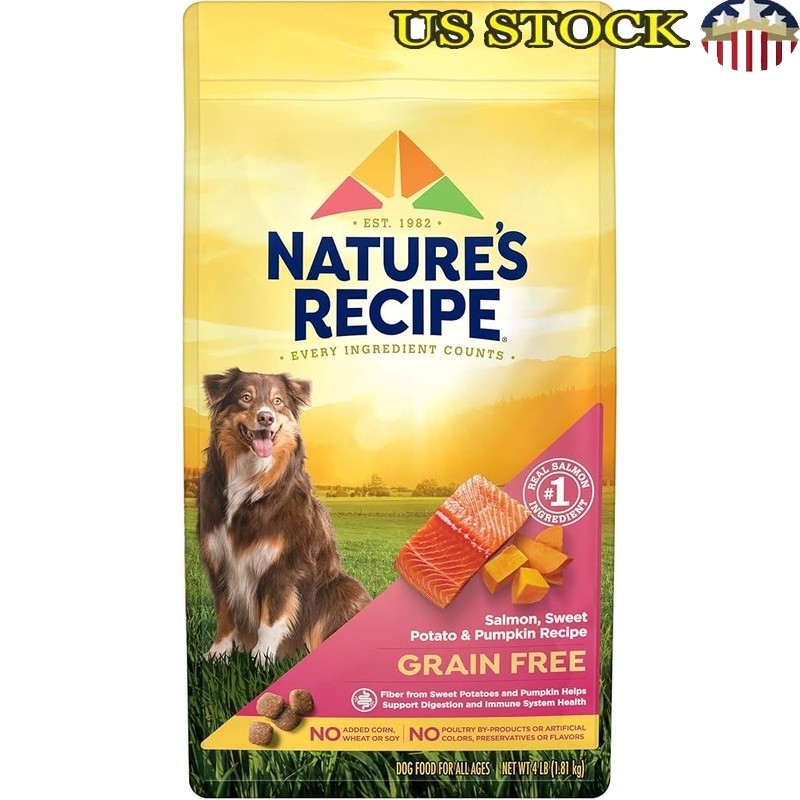 Grain Free Salmon Dog Food W/ Sweet Potato Pumpkin Healthy Skin Digestion New