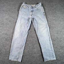 VINTAGE Calvin Klein Straight Jeans Men's 32x32 Blue Cotton Denim Faded Workwear