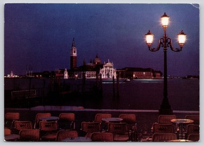San Giorgio Maggiore Venetian Lagoon Night Venice Italy Postcard