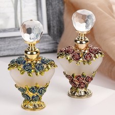 Lot 1pcs Flacon Parfum En Verre Rose Rétro Vide 5ml Cœur Bleu/Rouge