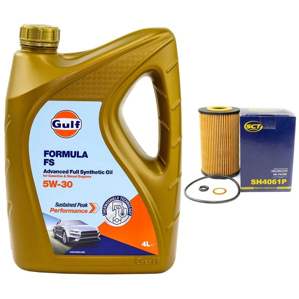 MotoröL Set Gulf Formula FS 5W-30 4 Liter + ÖLfilter FüR Hyundai I30 1.6 116 PS-image