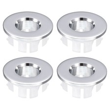 4Pcs 23.9mm Sink Trim Overflow Cover Ring Hole Insert in Round Caps Silver