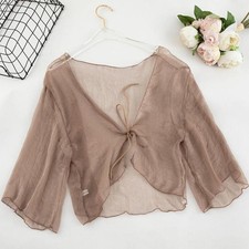 Lässiger Sonnenschutz Chiffon Cardigan Damen Schal Medium Stretch Einheitsgröße