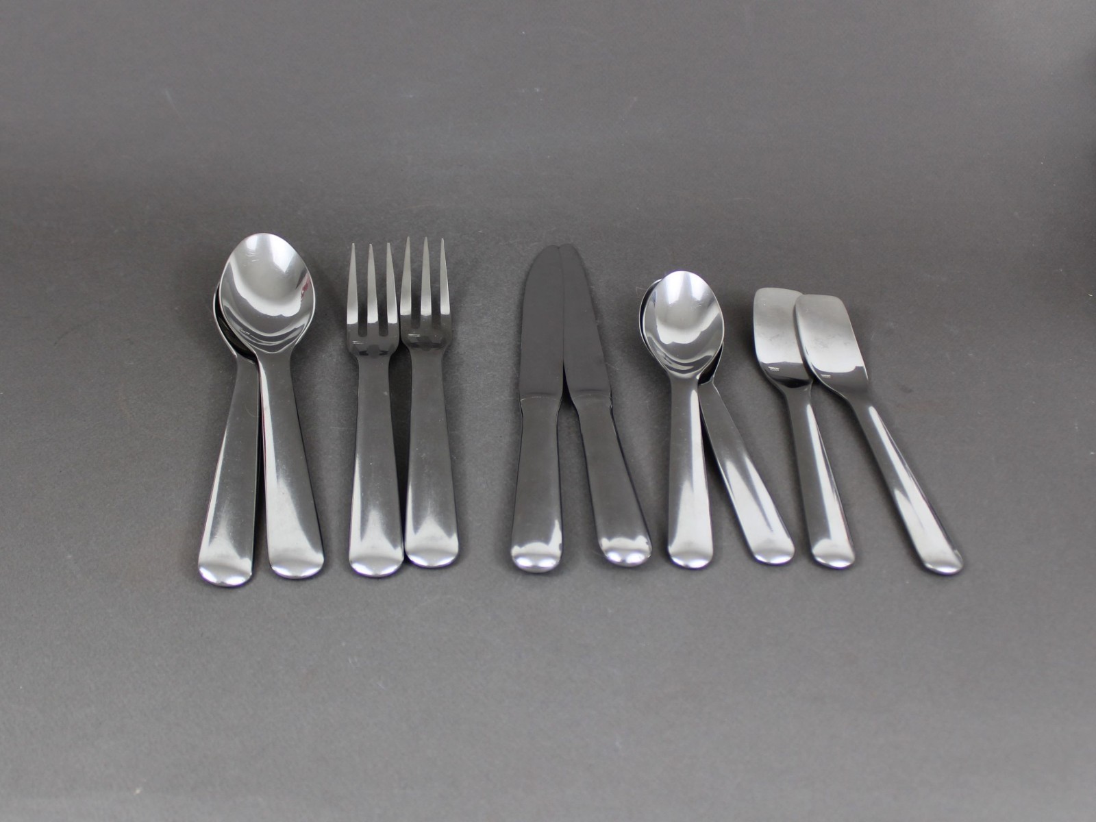 ERCUIS flatware set for 2, Vintage 2000s, Series Palace, French modern design
