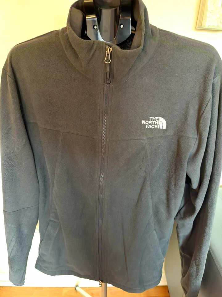 The North Face Men's Denali Black Full-Zip Fleece Jacket Stand-Up Collar L, photo 1 of 3