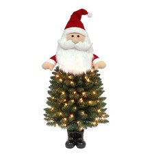 Puleo International 4 ft Pre-Lit Santa Tree 100 Clear Lights