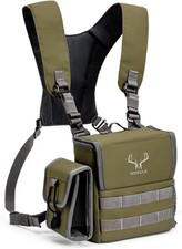Binocular Harness Chest Pack - Bino Case with Rangefinder Pouch and Waterproof C