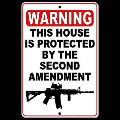 House Protected By The Second Amendment Sign METAL nra warning security SSG023