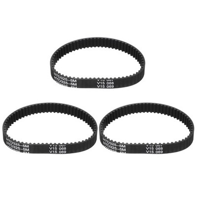 3pcs HTD-5M Rubber Timing Belt 65 Teeth, 325mm Pitch Length