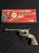 Mattel Fanner 50 Smoking Cap Pistol  With Original Box Unused