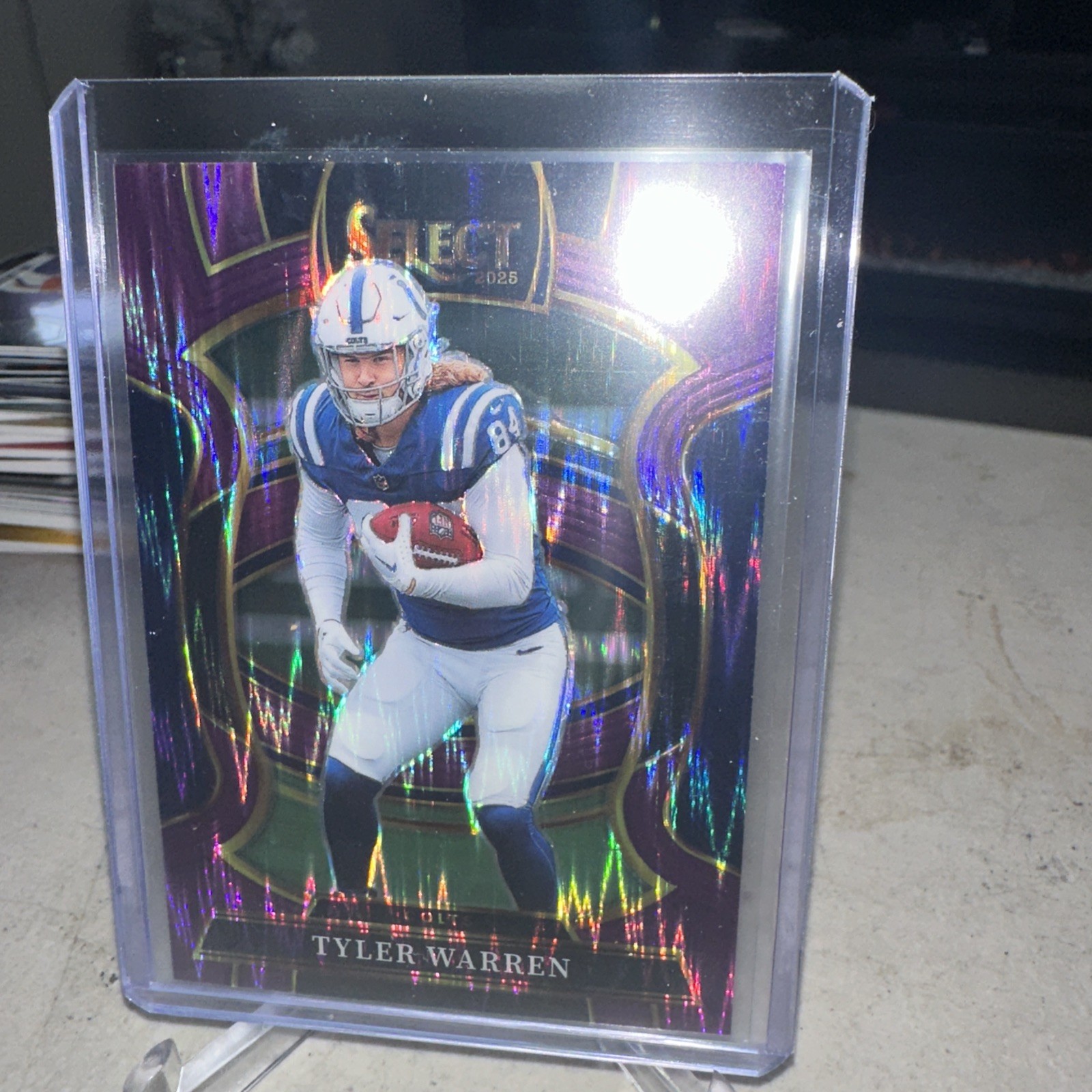 2025 Panini Select Football - Tyler Warren #33 Colts Rookie purple shock /699