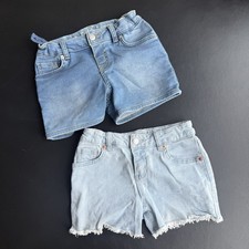 Cat And Jack Girls Size 8 Jean Shorts Lot Of 2 Adjustable Waist